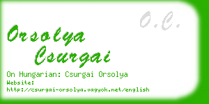 orsolya csurgai business card